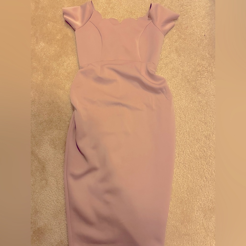 Maternity Mauve Mid Length Dress